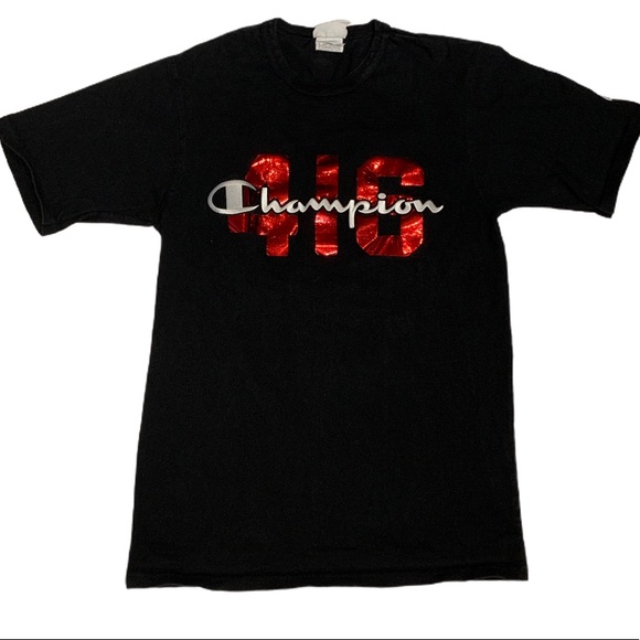 Champion Other - Champion Men’s Black “416” Red Foil #’s Size Small